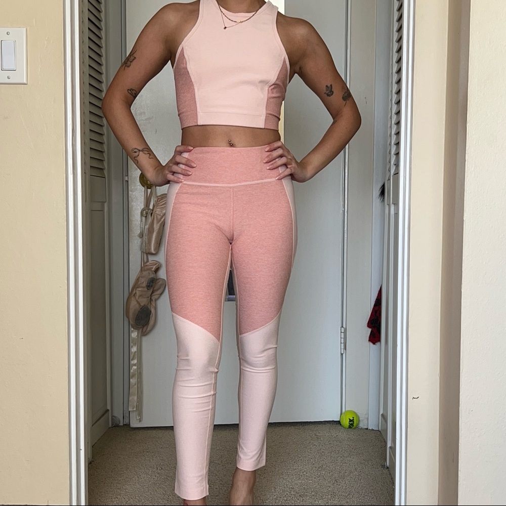 Outdoor Voices x Madewell 3/4 move free leggings and Athena top